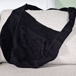 Free People Black Suede Shoulder Bag